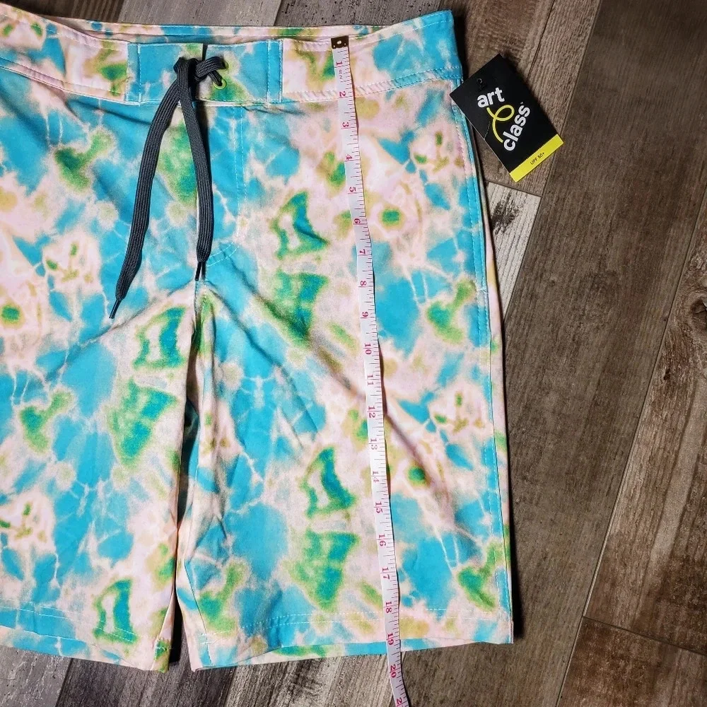 NWT art class Boys Size 18 Tie Dye Swim Trunks Board Shorts